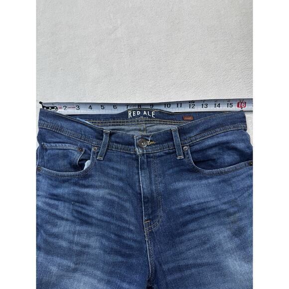 Red Ale By Alesbury Octavia Jeans Mid Indigo Slim Straight Stretch Denim 32x30 - Picture 10 of 12